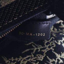 Pre Owned Dior Black Medium Embroidered Canvas Toile de Jouy Lady D Lite