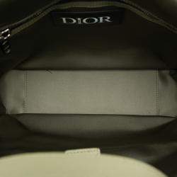 Pre Owned Dior Green Sacai Nylon and Leather Saddle Tote
