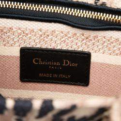 Pre Owned Dior Pink Medium Embroidered Canvas Tie Dye Lady D Lite