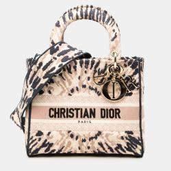 Pre Owned Dior Pink Medium Embroidered Canvas Tie Dye Lady D Lite