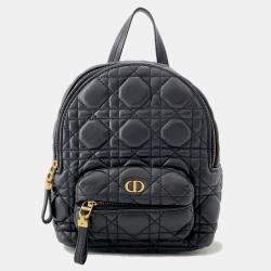مملوكة مسبقًا Dior Cannage Backpack Black Lambskin Size Mini