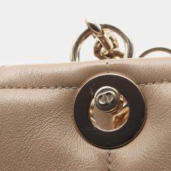 Pre Owned Christian Dior Dior Essential Medium Archi Cannage Tote Bag Leather Beige