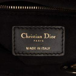 Pre Owned Dior Black Mini Velvet Cannage Lady Dior