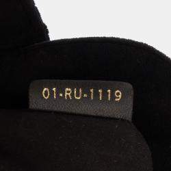 Pre Owned Dior Black Mini Velvet Cannage Lady Dior