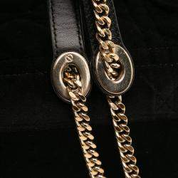 Pre Owned Dior Black Mini Velvet Cannage Lady Dior