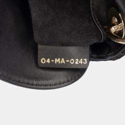 Pre Owned Dior Black Micro Satin Crystal Embellished Lady Dior