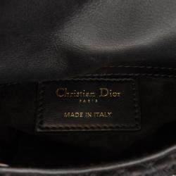 Pre Owned Dior Black Micro Satin Crystal Embellished Lady Dior