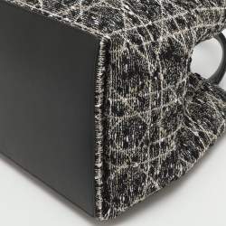 مملوكة مسبقًا Dior Toujours Medium Black/Gold Leather and Tweed Tote