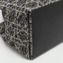 مملوكة مسبقًا Dior Toujours Medium Black/Gold Leather and Tweed Tote