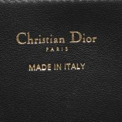 مملوكة مسبقًا Dior Toujours Medium Black/Gold Leather and Tweed Tote