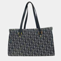 Pre Owned Christian Dior Navy Trotter Handbag