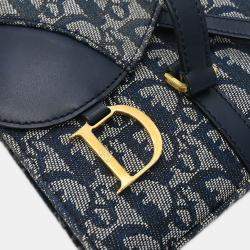 Pre Owned Christian Dior Navy Trotter Handbag