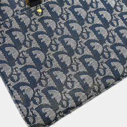 Pre Owned Christian Dior Navy Trotter Handbag