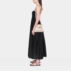 مملوكة مسبقًا Dior White Medium Lambskin Cannage Studded Supple Lady Dior