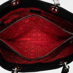 مملوكة مسبقًا حقيبة ديور كاناج نايلون سوداء كبيرة جدًا ليدي ديور