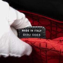 مملوكة مسبقًا حقيبة ديور كاناج نايلون سوداء كبيرة جدًا ليدي ديور