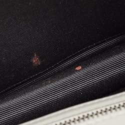 مملوكة مسبقًا حقيبة كتف ديور ديوراما طية جلد رمادي صغيرة