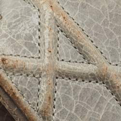 مملوكة مسبقًا حقيبة كتف ديور ديوراما طية جلد رمادي صغيرة