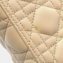 Pre Owned حقيبة ديور ليدي ماي أبك كاناج جلد بيج