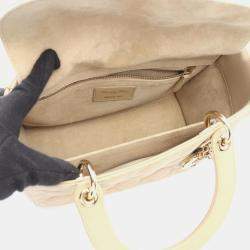 Pre Owned حقيبة ديور ليدي ماي أبك كاناج جلد بيج