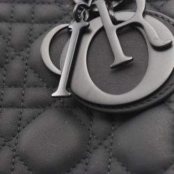 Pre Owned Christian Dior Dior My Lady Small Handbag Leather Black