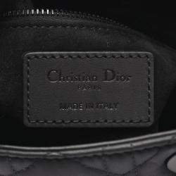 Pre Owned Christian Dior Dior My Lady Small Handbag Leather Black