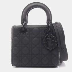 Pre Owned Christian Dior Dior My Lady Small Handbag Leather Black