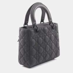 Pre Owned Christian Dior Dior My Lady Small Handbag Leather Black