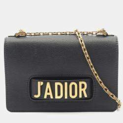 مملوكة مسبقًا Christian Dior Dior J'Adior Leather Shoulder Bag Black