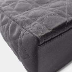 Pre Owned Christian Dior Dior Lady Cannage Handbag Fabric Black
