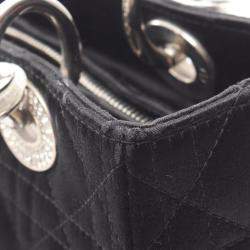 Pre Owned Christian Dior Dior Lady Cannage Handbag Fabric Black