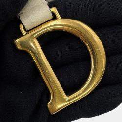 ممل وكة مسبقًا Dior Saddle Bag White Leather Size Mini