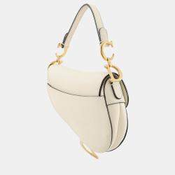 مملوكة مسبقًا Dior Saddle Bag White Leather Size Mini
