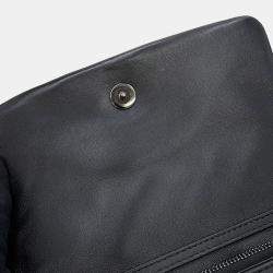 Pre Owned Dior Caro Pouch Macrocannage Chain shoulder Bag Black Lambskin