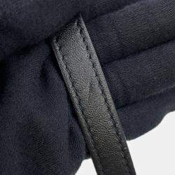 Pre Owned Dior Caro Pouch Macrocannage Chain shoulder Bag Black Lambskin