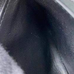 Pre Owned Dior Caro Pouch Macrocannage Chain shoulder Bag Black Lambskin