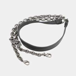 Pre Owned Dior Caro Pouch Macrocannage Chain shoulder Bag Black Lambskin