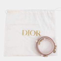 Pre Owned Dior Macrocannage Book Tote 2Way Powder Pink Calf Leather Size Mini