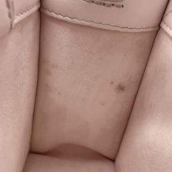 Pre Owned Dior Macrocannage Book Tote 2Way Powder Pink Calf Leather Size Mini