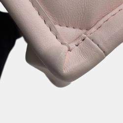 Pre Owned Dior Macrocannage Book Tote 2Way Powder Pink Calf Leather Size Mini