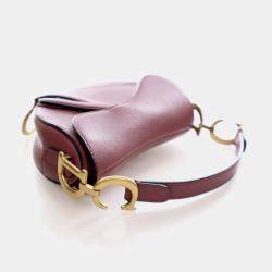 Pre Owned حقيبة سرج ديور جلود صغيرة كريستيان ديور