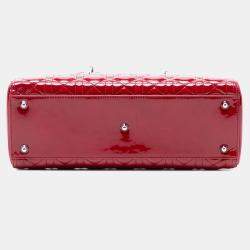 Pre Owned حقيبة ديور ليدي ديور ديور حمراء كبيرة براءة كاناج