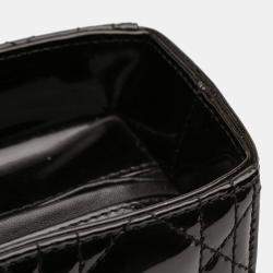 مملوكة مسبقًا حقيبة ديور ليدي ديور "كاناج باتنت" أسود كبير