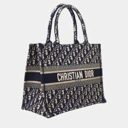 Pre Owned حقيبة كتب ديور أوبليك كانفاس متوسطة