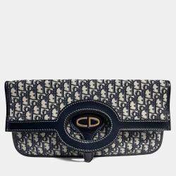 مملوكة مسبقًا Dior Multicolor Fabric Oblique Folding Clutch