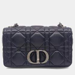 مملوكة مسبقًا Dior Black Leather Caro Bag Medium