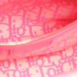 مملوكة مسبقًا Dior Lady Dior Medium Pink/Natural Wicker and Embroidered Canvas Tote