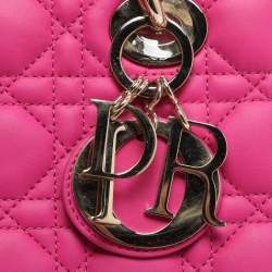 مملوكة مسبقًا Dior Lady Dior My ABCDior Small Pink Cannage Leather Tote