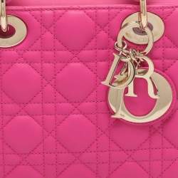 مملوكة مسبقًا Dior Lady Dior My ABCDior Small Pink Cannage Leather Tote