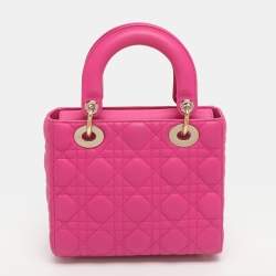 مملوكة مسبقًا Dior Lady Dior My ABCDior Small Pink Cannage Leather Tote